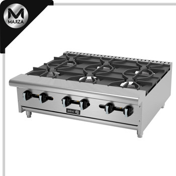 Producto - AEHP-6-36 - PARRILLA A GAS DE 6 FUEGOS ABIERTOS CON GAS NATURAL