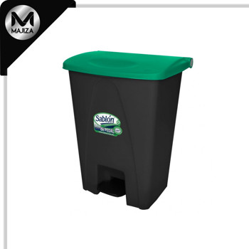 Producto - 8746VD CESTO DE PEDAL 80L NEGRO TAPA VERDE