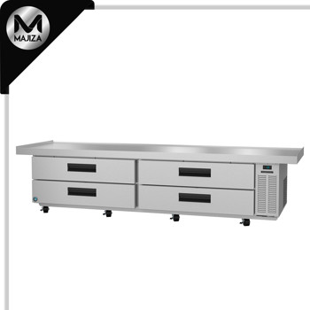 Producto - CR110A, refrigerador, mesa de preparación de dos secciones con base para chef
