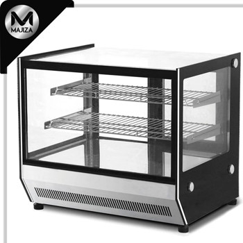 Producto - Vitrina Refrigerada Vidrio Recto sobre Mostrador 900 mm      de 3 Niveles Marca Kreppsland