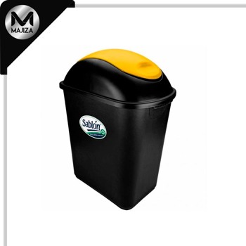 Producto - 8873AM CESTO JUMBO NEGRO S/ASAS TAPA BAL AMARIL