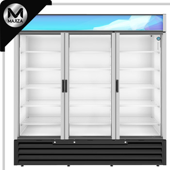 Producto - RM-65-HC, refrigerador, exhibidor con puerta de vidrio de tres secciones