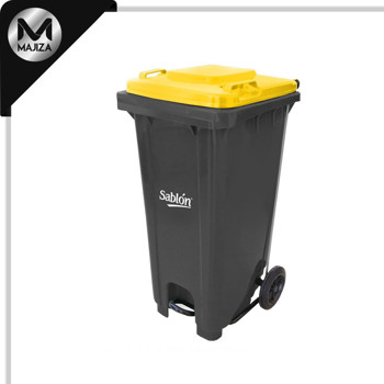 Producto - T8343AM TAPA AMARILLA CESTO 240L C/ PEDAL