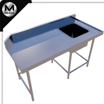 Producto - MESA  PARA RECIBO DE LOZA SUCIA CON  TARJA MARCA MAJIZA MODELO MAJMLS-160-304, DE 1.60 x 0.76 x 0.90 MTS DE ALTO