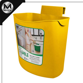 Producto - 8113AM Cesto colgable 6.5 litros color amarillo.