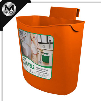Producto - 8121NA Cesto colgable 6.5 litros naranja.