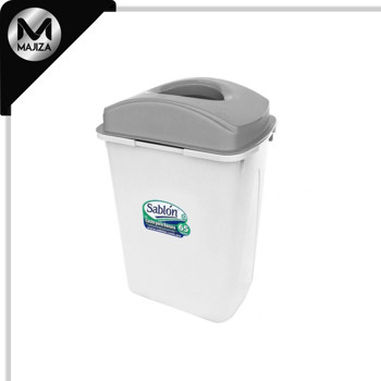 Producto - 8474GR CESTO 80L BLANCO TAPA ELÍPTICA GRIS