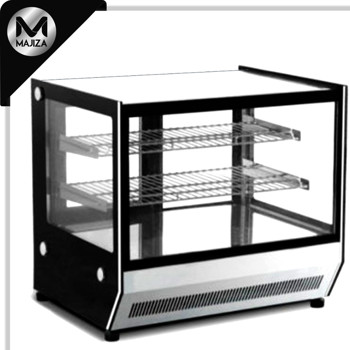 Producto - Vitrina Refrigerada Vidrio Recto sobre Mostrador 660 mm      de 3 Niveles Marca Kreppsland