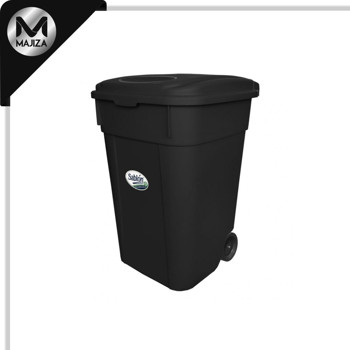 Producto - 8895NE CESTO SABLON NEGRO 145L TAPA NEGRA