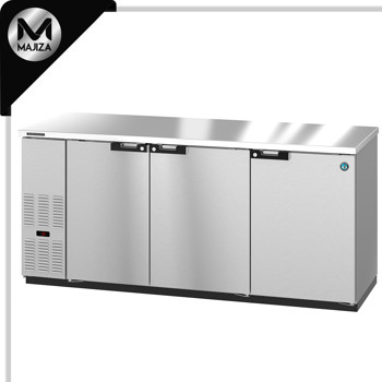 Producto - BB80-S, Refrigerador, Tres Secciones, Barra Trasera de Acero Inoxidable, Puertas Sólidas