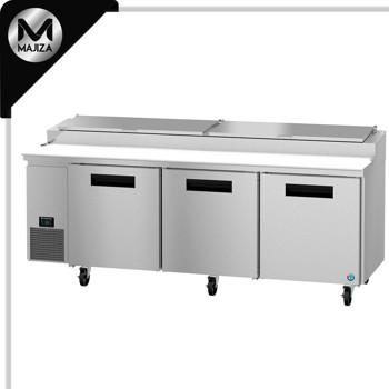 Producto - PR93B, Refrigerador, Mesa de preparación de pizza de tres secciones