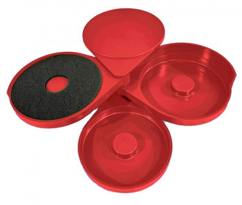 Producto - ESCARCHADOR DE VASOS 3 COPMATIMIENTOS ROJO
