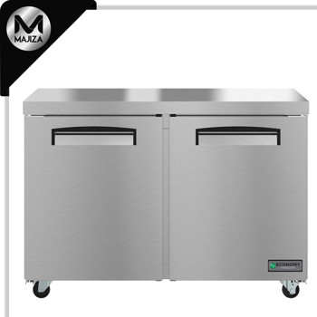 Producto - EUR48A, Frigorífico, Dos Secciones Bajo Mesada, Puertas de Acero Inoxidable