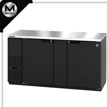 Producto - BB69, refrigerador, dos secciones, barra trasera de vinilo negro, puertas sólidas