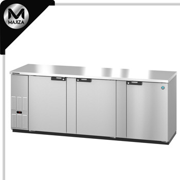 Producto - BB95-S, Refrigerador, Tres Secciones, Barra Trasera de Acero Inoxidable, Puertas Sólidas