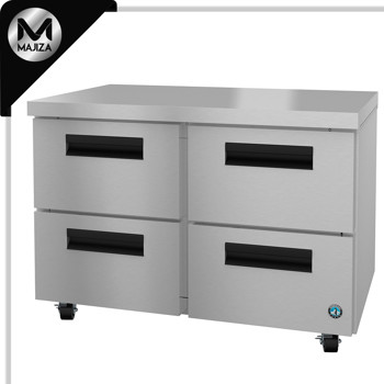 Producto - UF48B-D4, congelador, dos secciones bajo encimera, cajones de acero inoxidable