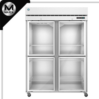 Producto - R2A-HG, refrigerador vertical de dos secciones, puertas de vidrio con cerradura