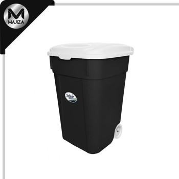 Producto - 8892BL CESTO SABLON NEGRO 145L TAPA BLANCA