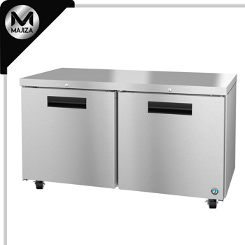 Producto - UR60B, refrigerador, dos secciones bajo encimera, puertas de acero inoxidable