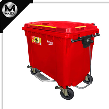 Producto - 8730RPBI CONTENEDOR 660L ROJO C/ PEDAL RPBI