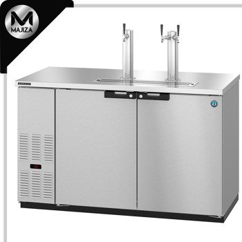 Producto - DD59-S, refrigerador, dos secciones, barra trasera de acero inoxidable, extracción directa