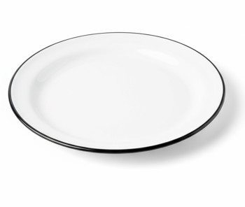 Producto - PLATO PLANO 24 CON ALA BLANCO JASP FILO NEGRO SANTA ANITA