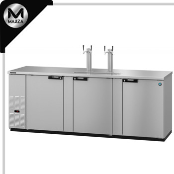 Producto - DD95-S, refrigerador, tres secciones, barra trasera de acero inoxidable, extracción directa