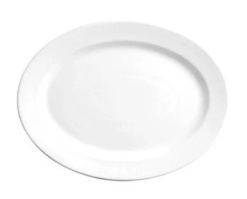 Producto - PLATON OVALADO 23 CM ANFORA BLANCO POLAR