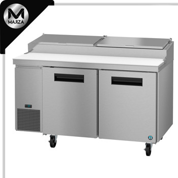 Producto - PR60B, refrigerador, mesa de preparación de pizza de dos secciones
