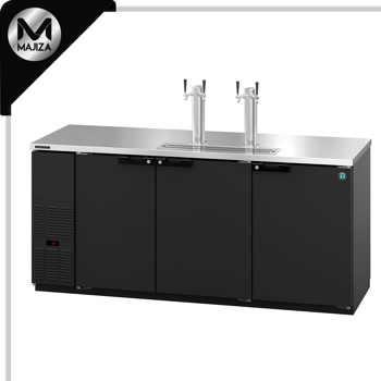 Producto - DD80, refrigerador, tres secciones, barra trasera de vinilo negro, extracción directa