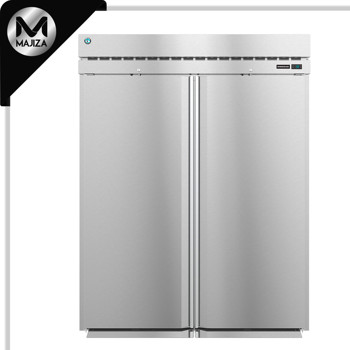 Producto - RN2A-FS, refrigerador vertical de dos secciones con puertas enrollables y cerradura 