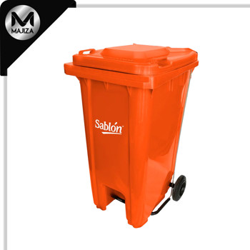Producto - 8198NA CESTO 240L NARANJA C/PEDAL