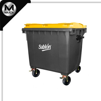Producto - 7533AM CONTENEDOR 1100L GRIS TAPA AMARI S/PEDAL