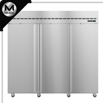 Producto - Refrigerador vertical de tres secciones R3A-FS con puertas de acero inoxidable y cerradura