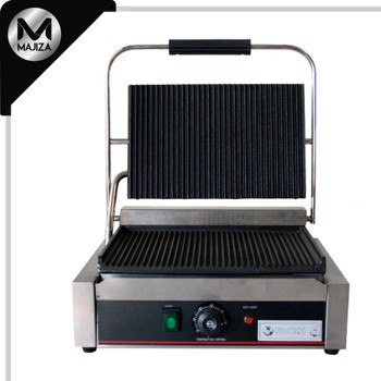 Producto - Parrilla Panini  con 2 Planchas Acanaladas de Hierro Fundido