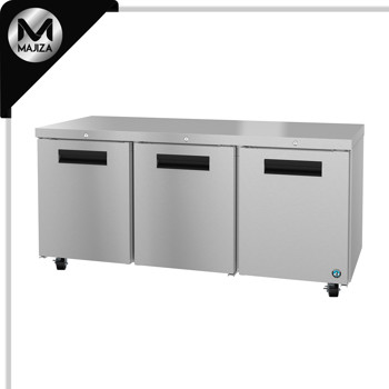Producto - UR72B, Refrigerador, Tres Secciones Bajo Mesada, Puertas de Acero Inoxidable