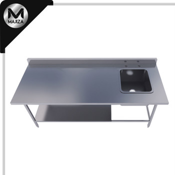 Producto - MESA DE TRABAJO  CON TARJA MARCA MAJIZA MODELO MAJMET-200-070-304, DE 2.00 x 0.70 x 0.90 MTS