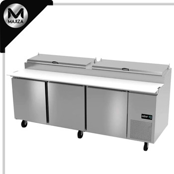 Producto - MESA REFRIG. DE PREP. - PIZZAS. TABLA DE CORTE DE 19". 2 CAJONES + 2 PUERTAS.