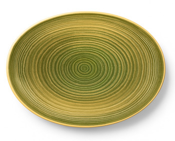 Producto - 323086 PLATO OVALADO 33 CM ATELIER GREEN STORM DG