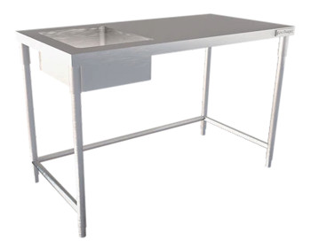Categoría - MESA DE TRABAJO EN ISLA CON TARJA Y SIN ENTREPAÑO