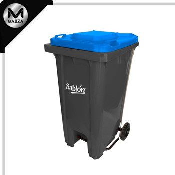 Producto - 8347AZ CESTO 240L GRIS TAPA AZUL C/PEDAL