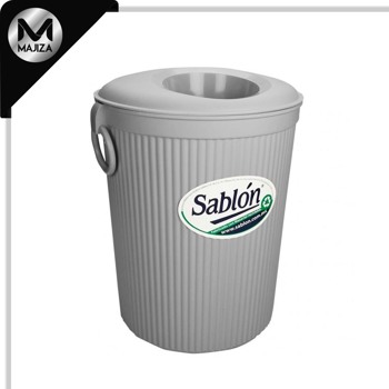 Producto - 8084GR CESTO GRANDE TAPA CIRCULAR GRIS