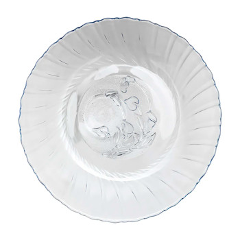 Producto - 222 PLATO ROSAS 530 ML-18.5 OZ CRISTALINO