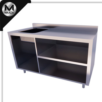 Producto - GABINETE ABIERTO CON TARJA 1.10x0.70x0.90 TIPO 304 GAT-110-304