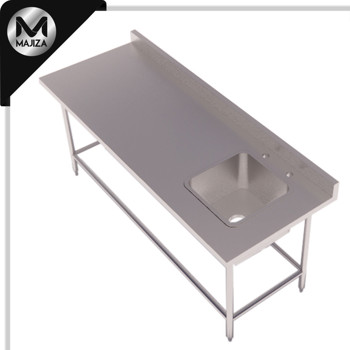 Producto - FREGADERO CON TARJA MARCA MAJIZA MODELO MAJFS-170D-070-304, DE 1.70 x 0.70 x 0.90 MTS CON LAMBRIN Y TARJA DERECHA