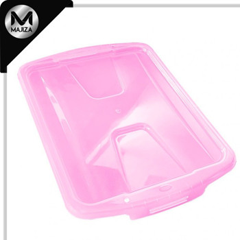 Producto - T847RO TAPA CAJA MULTIUSOS ROSA TRASLUCIDO